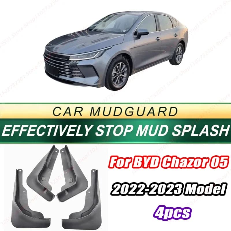 For BYD Chazor 05 2022-2023 Model 4PCS Front Rear Mud Flaps Splash Guards Fender Mudguards Auto Accessories