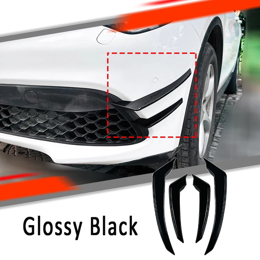 1 Set Car Front Bumper Trim Lip Spoiler For Alfa Romeo Stelvio 2017+ Front Bumper Trim Lip Spoiler Stickers Fender Canards