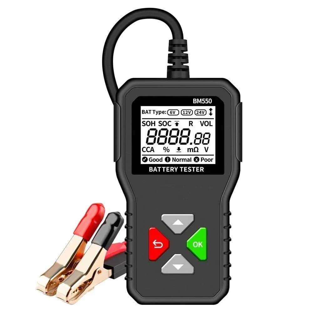 Automobile, motorcycle, electric vehicle 6V12V24V multi-function intelligent digital display, professional battery test