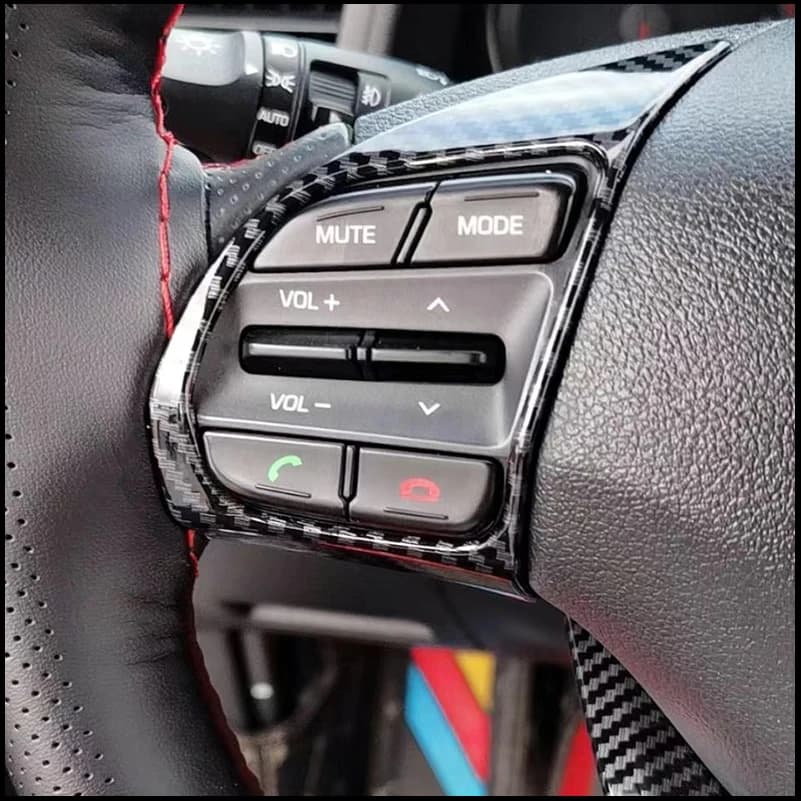 Car Styling For Hyundai IONIQ 2016 2017 2018 Steering Wheel Button Decoration Frame Cover Sticker Trim Auto Parts Accessories