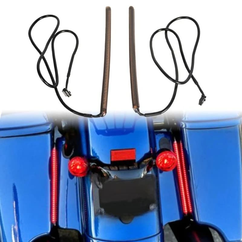 Motorcycle lights are suitable for motorcycle running water vertical lights, yellow steering