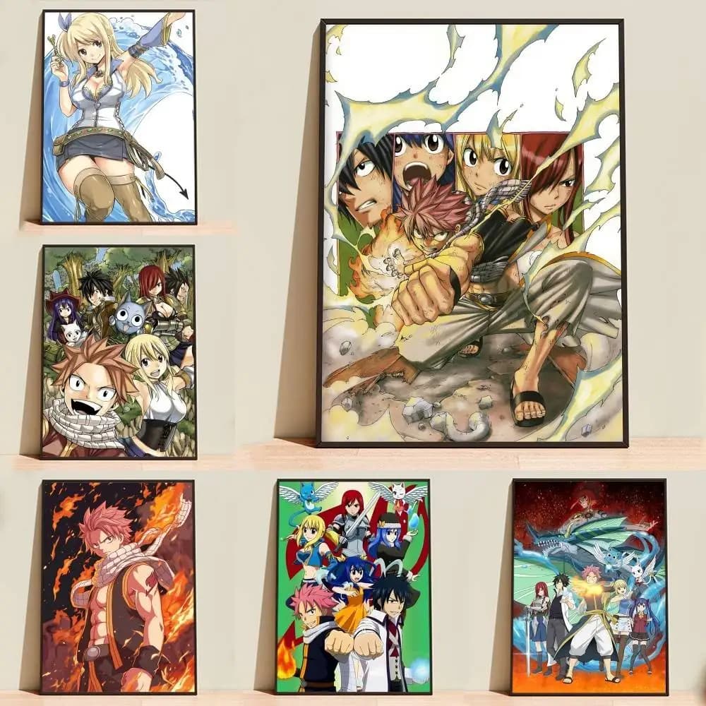 Natsu Dragneel Anime F-Fairy T-Tail Poster Wall Art Print Decorative Mural Home Decor Gift Unframed Customizable