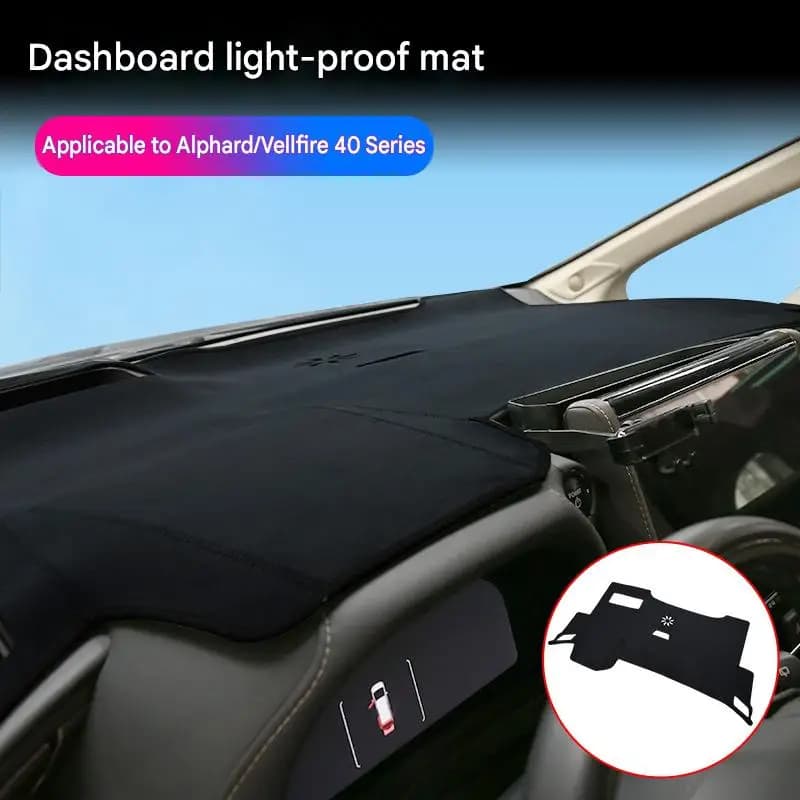 Car Dashboard Cover Mat for Alphard Vellfire 40 Series RHD Dash Mat Anti Glare Sun Shade Interior Pad Auto Interior Accessories