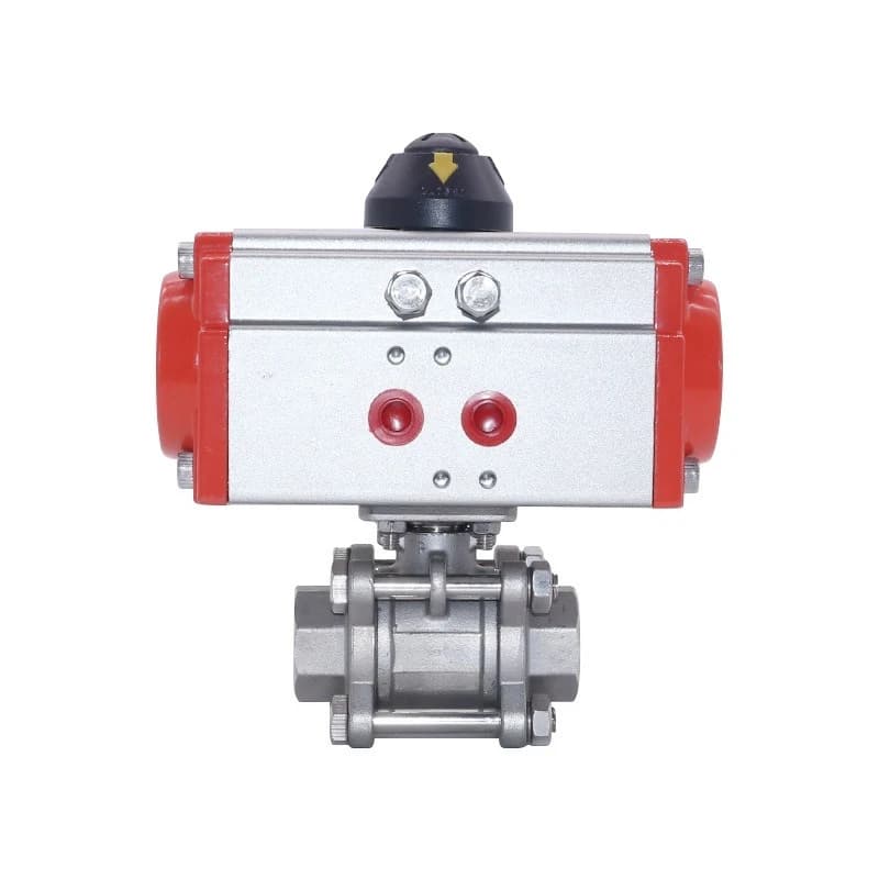 Pneumatic three-piece ball valve stainless steel 304 high temperature steam valve