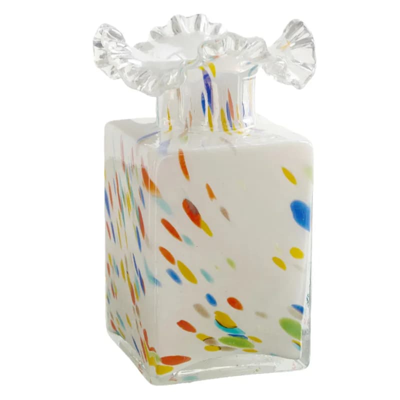 DSA medieval vase, living room water with flowers, high-end light luxury glass, white creative simple glazed ornament