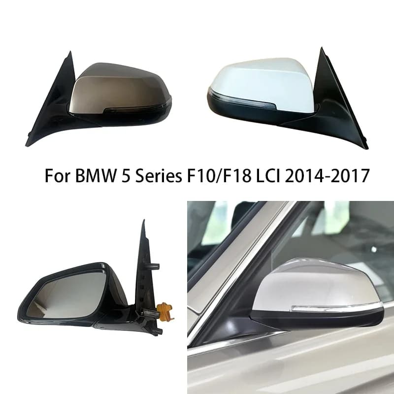For BMW 5 Series F10/F18 LCI 2014-2017 Auto Side Mirror Electric Folding Heating Car Side Rearview Mirror Assembly Accessories