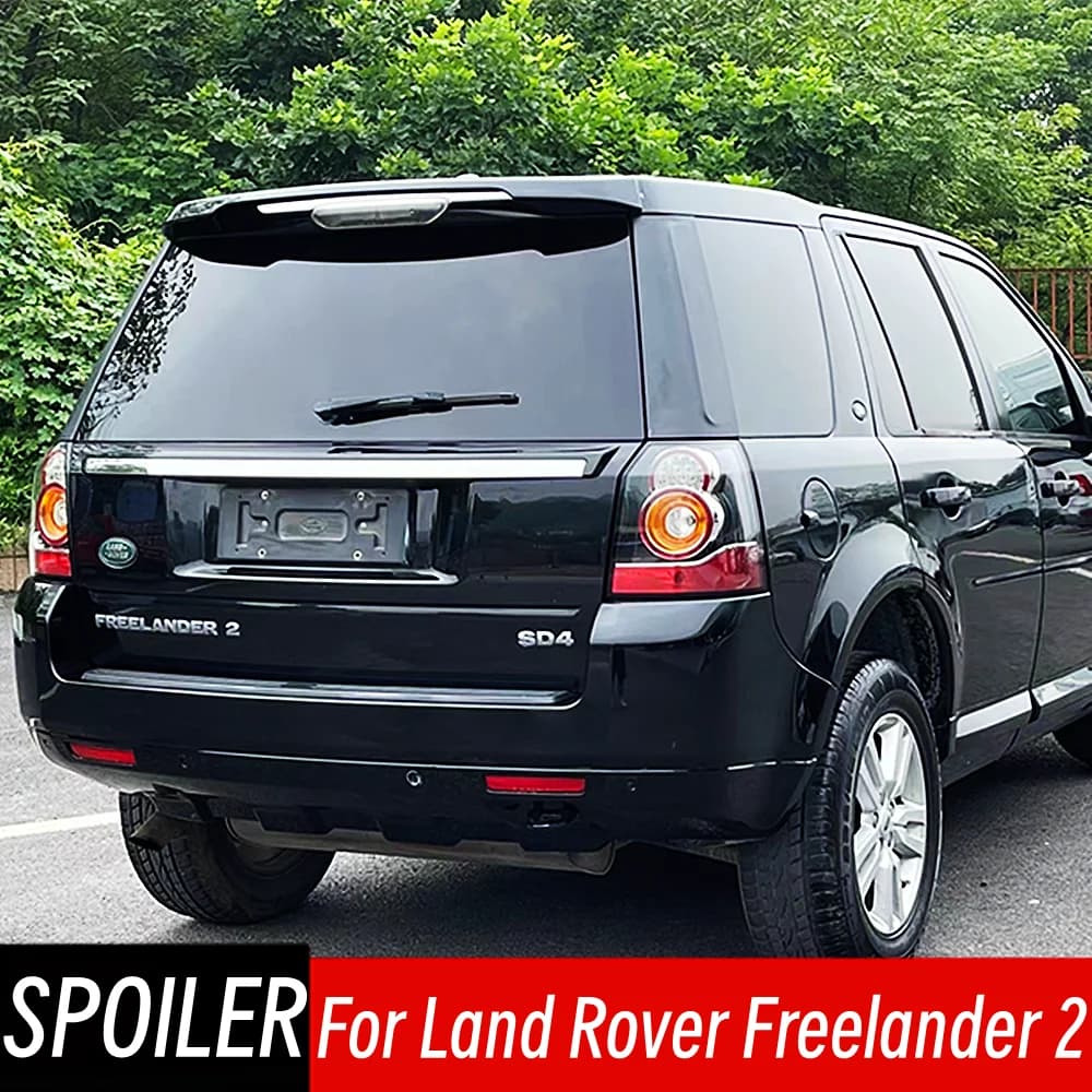 For Land Rover Freelander 2 2007-2015 Bodykit Car Rear Trunk Lid Roof Spoiler Wings ABS Plastic Black Carbon Tuning Accessories