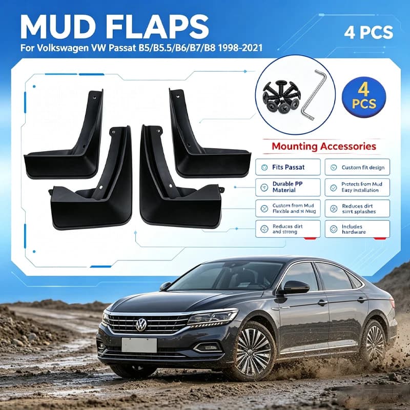 Suitable for Passat B5 B6 B71998-2021 car modification accessories soft rubber fender fender skin
