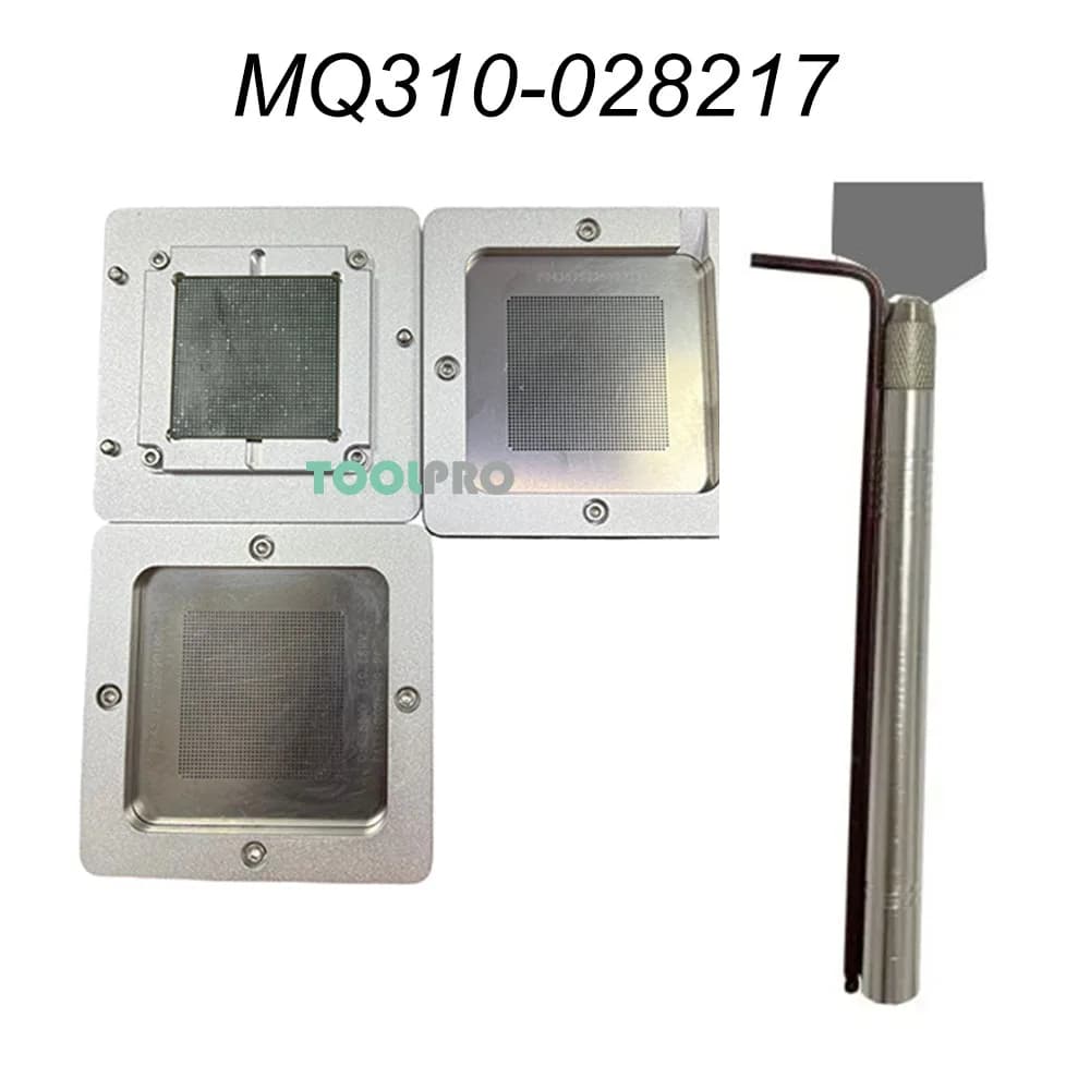 BGA Reballing Kit MQ310-028217 Server Fiber-Optic Chip Reballing Station Repair Tools 82mmx82mm Customized Stencil Set