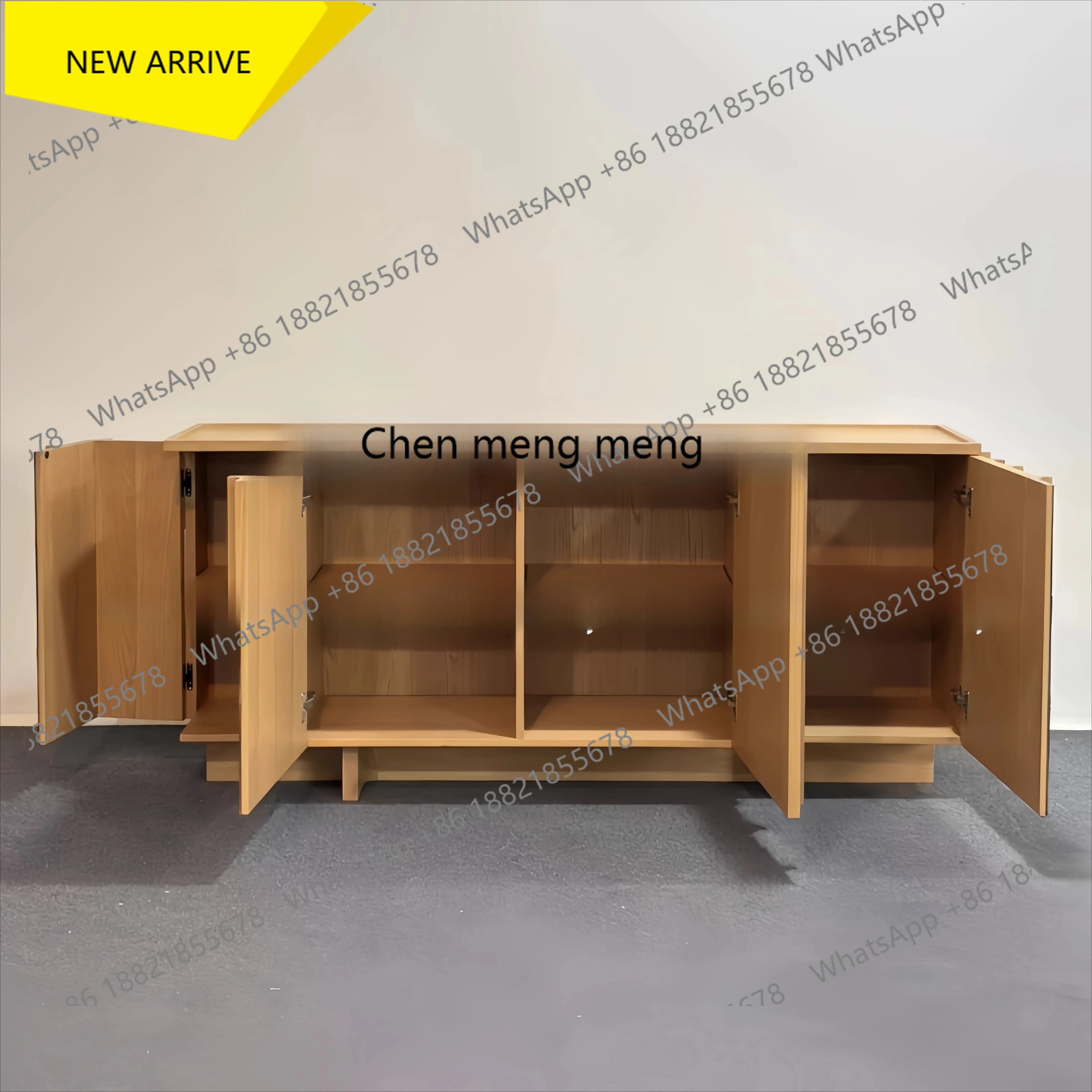 M138 Style Solid Wood Sideboard Wabi-Sabi Style Home Light Luxury Storage Cabinet Color Block Organizer Designer Entryway Cabine