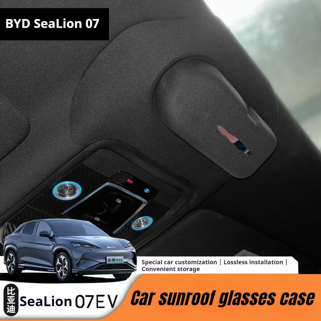 For BYD Sealion 7 EV 2024 2025 Car Glasses Case Sunglasses Organizer Dashboard Sunroof Glasses box