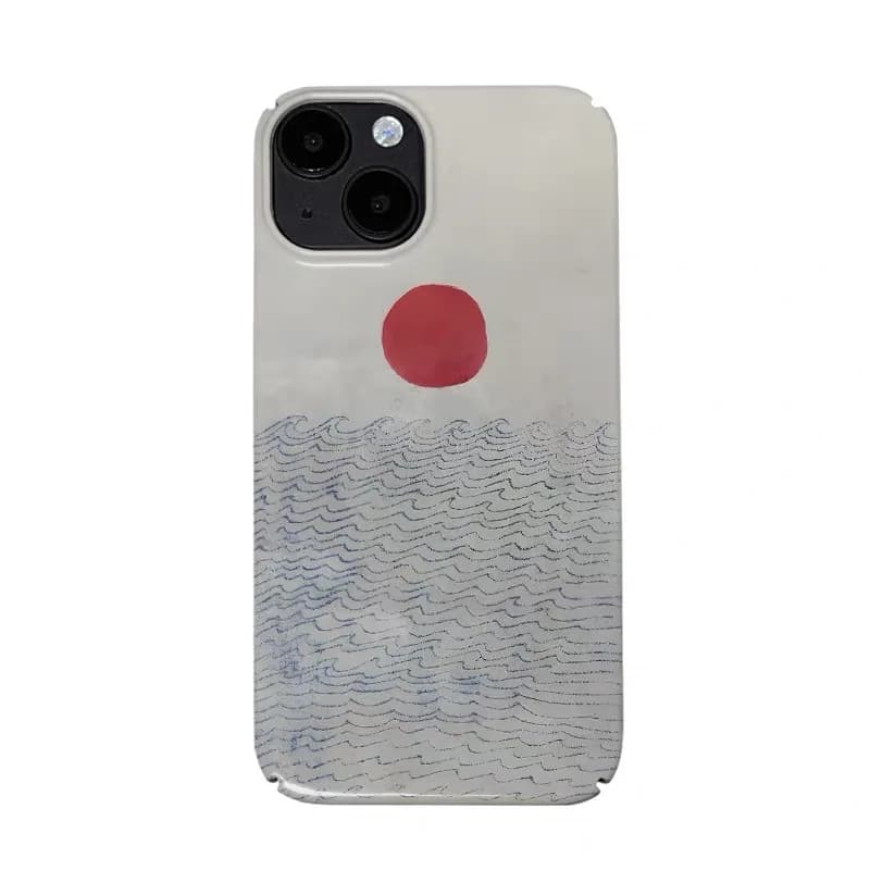 National Style Painted Sunset Art Case for IPHONE 17 16 ProMax 15 14 Plus 13 12 MINI 11 PRO 16Plus XR XS MAX Acrylic Phone Cover
