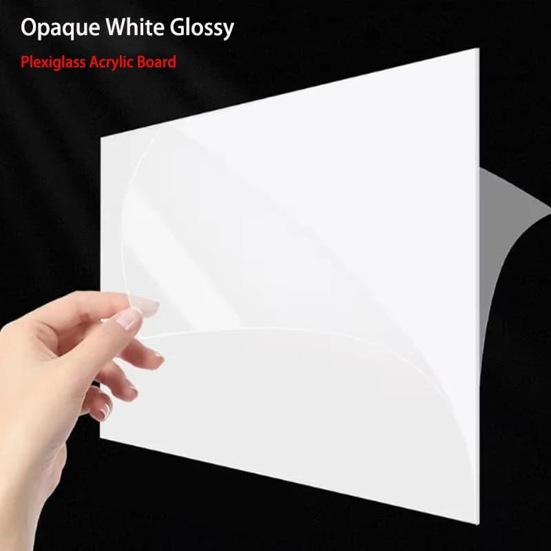 200*300mm Opaque White Glossy Plexiglass Acrylic Board For DIY Projects,Picture Frames&Display,Reflective Ugly Background Baffle