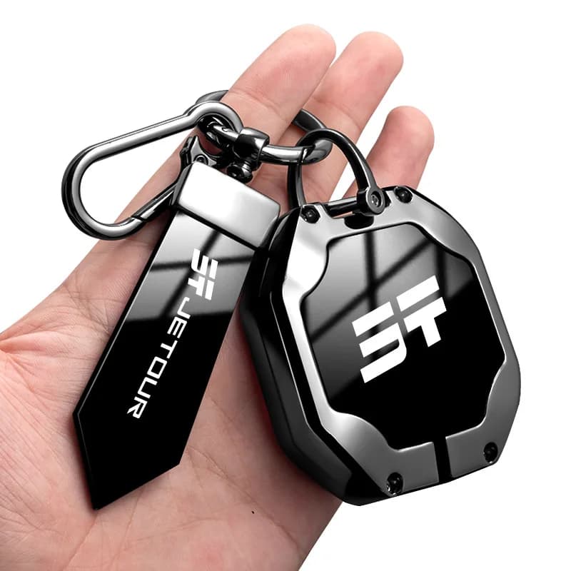 Zinc Alloy Key Cover Case for Jetour Shanhai L7/X70 Plus/Shanhai T2/Dasheng IDM/Traveller (2023) - Key Fob Shell Key Bag Chain