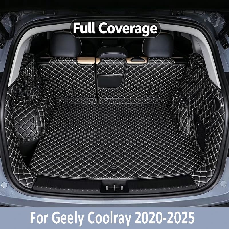 Styling Car Cargo Rear Boot Liner Trunk Leather Protective Floor Mats Rugs For Geely Coolray 2020-2025 Interior Accessories