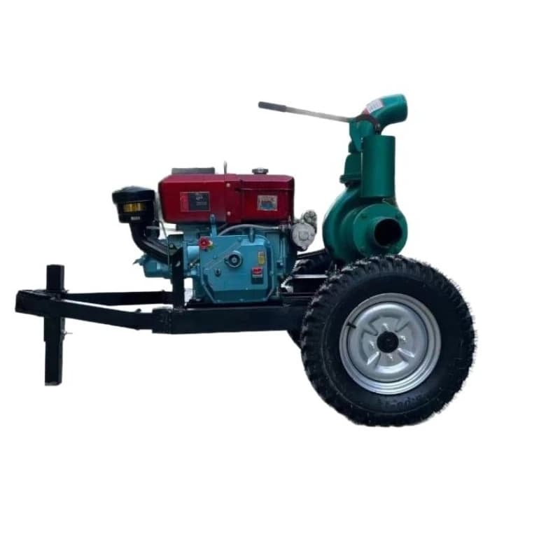Small self-priming pump truck Agricultural multi-stage pump Flood irrigation Waterlogging diesel engine High lift pumping pump
