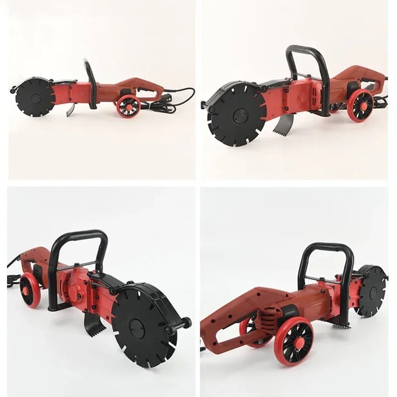 Professional Double-Piece High-Power Concrete Floor Grooving Road Cutting Machine Dust-Free Wall Penetration Tool