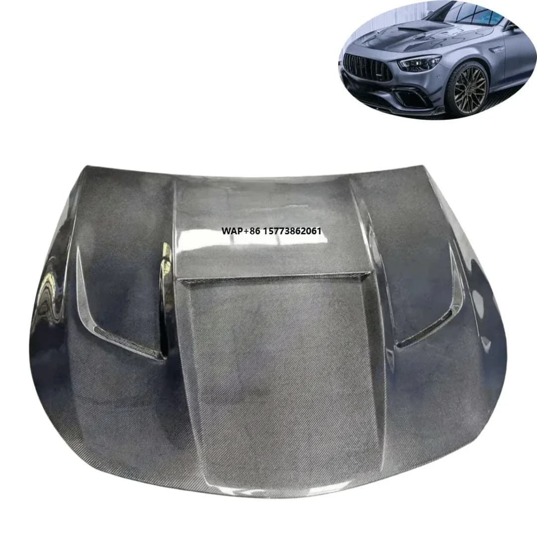 New 2018-2019 for W213 E63S E 63s Sedan Carbon Fiber Engine Hood Cover Bolt-On Bolts