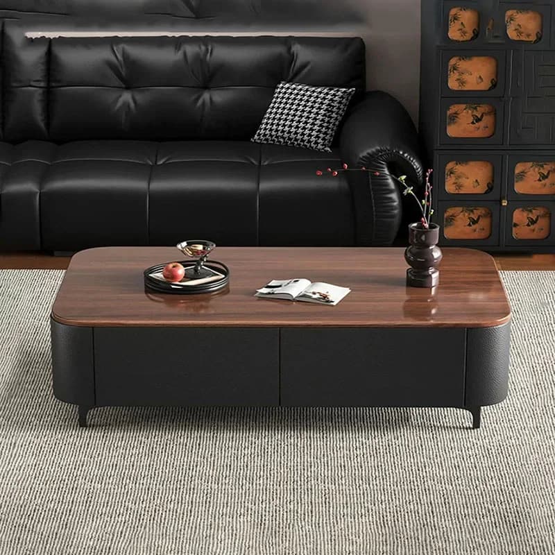 Practical Industrial Rustic Modern Coffee Table Elegant Rectangular Polished Reliable Coffee Table Couchtisch Modern Furniture