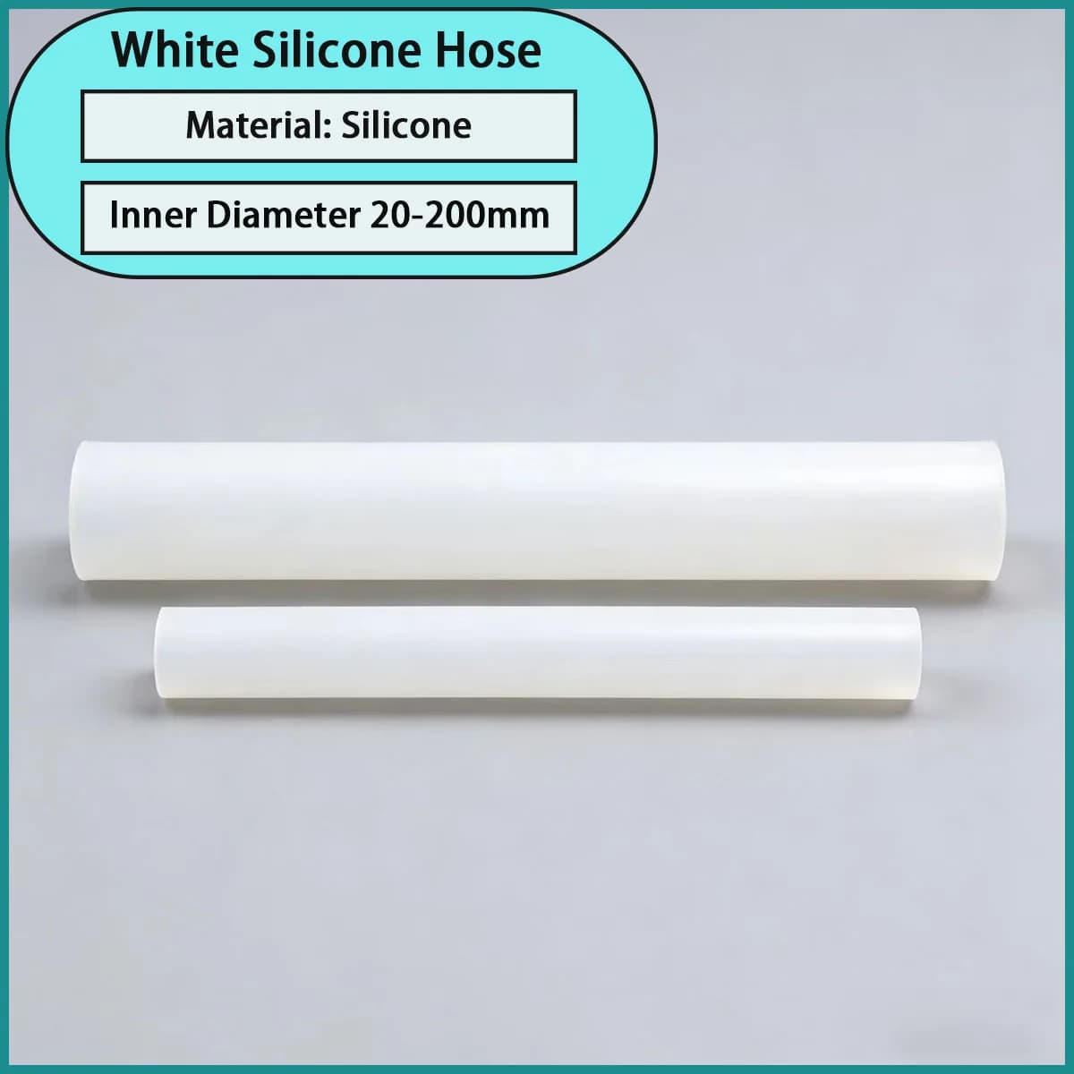 Inner diameter 20-200mm white silicone hose suitable for fluid transportation, instrument connection, etc