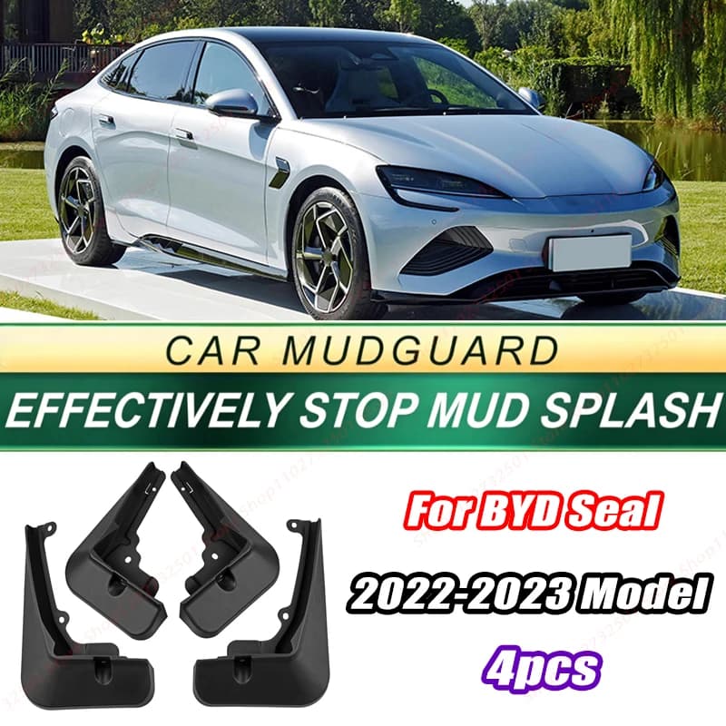 For BYD Seal 2022-2023 Model 4PCS Front Rear Mud Flaps Splash Guards Fender Mudguards Auto Accessories