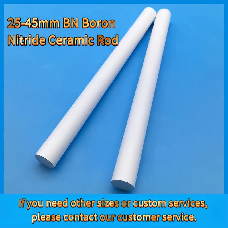 25-45mm BN Boron Nitride Ceramic Rod, High Temperature Resistant Industrial Ceramic Stick