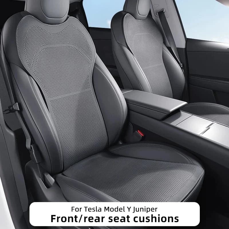 For Tesla Model Y Juniper/Model 3 Highland Front and Rear Seat Cushions, Seat Cover, Car Protection Pad Interior Accessories