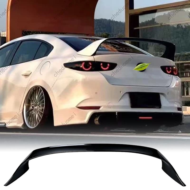 Suitable For Mazda 3 Axela 2020-2025 Sedan Real Carbon Fiber High Rise GT Trunk Spoiler Wing Car Modification Accessories