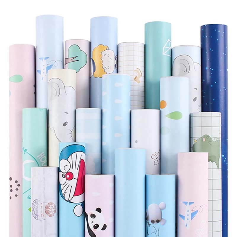 Bedroom Wallpaper Children's Room Cartoon Decoration Wallpaper Wall Background Wall Concealing Ugliness Self-Adhesive Sticker