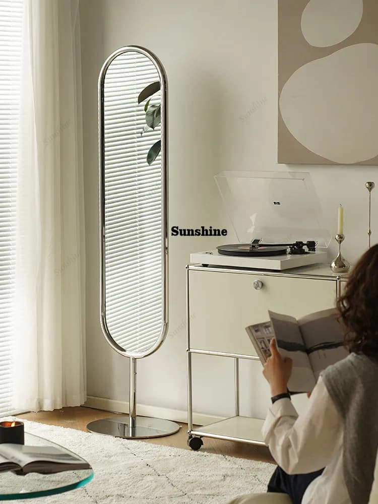 Dressing mirror stainless steel floor full length mirror home girl bedroom fitting mirror