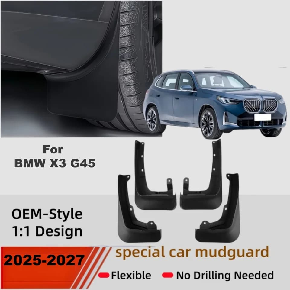 Mud Flaps Splash Guards For BMW X3 G45 M Sport 2025 2026 Front Rear Fender Wheel Arch Protection Mudguards Car Exterior Parts