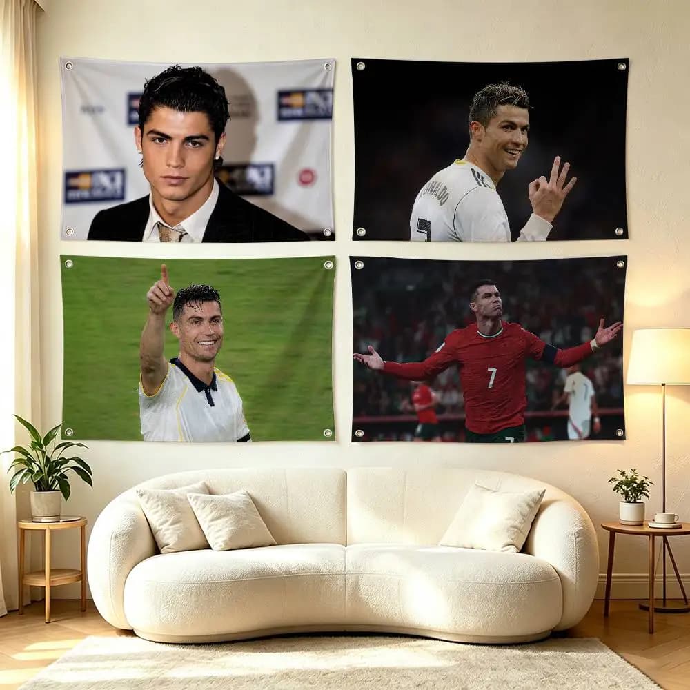 Football legend Ronaldo CR7  Flags for Bedrooms Home Decor Items Outdoor Decors Garage Decoration Flaga
