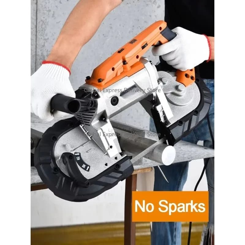 Portable Band Saw Machine for Metal Wood Aluminum Cutting Mechanical Tension Method Core Component Motor Hot Sale
