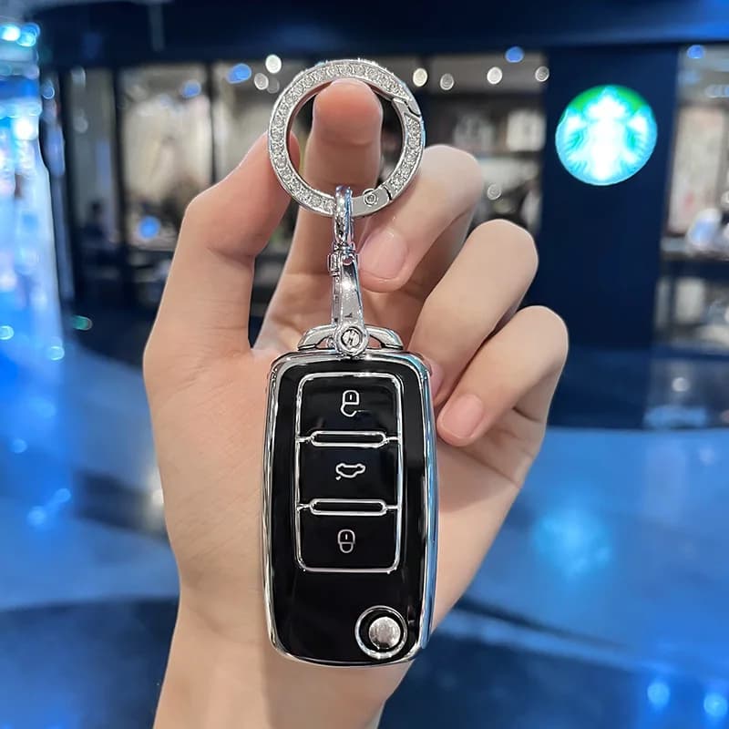 TPU Car Remote Key Case Cover For Volkswagen VW Polo Golf Passat Tiguan Beetle Caddy T5 Up Eos Skoda Octavia Seat Leon Altea