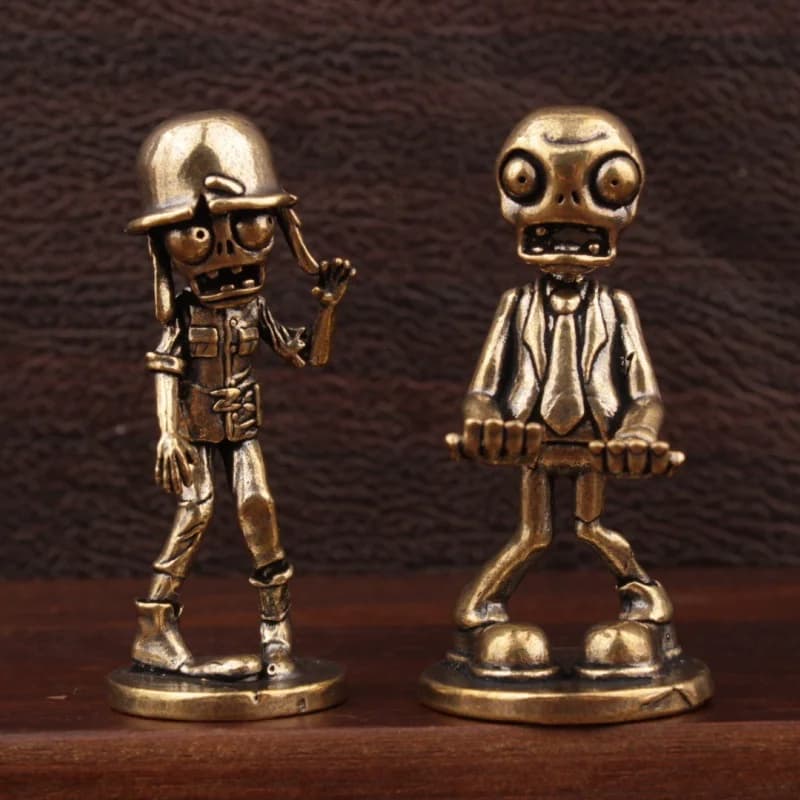 Bronze Zombie Figurine Halloween Funny Model Desktop Display Skeleton Hand Statue Holiday Gift Creative Decoration for Party