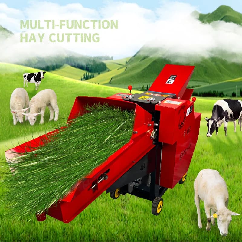 Automatic Feed Cattle Sheep Forage hay Stalk Straw Grass Chopper Crusher Chaff Cutter Machine Animal Feed  Farm 5.5 Ton/h