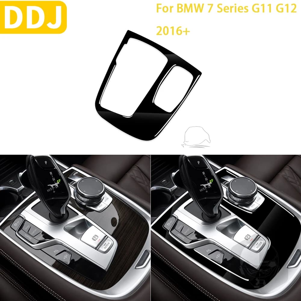 For BMW 7 Series G11 G12 2016+ Accessorie Car Piano Black Interior Central Control Shift Panel Cover Trim Sticker