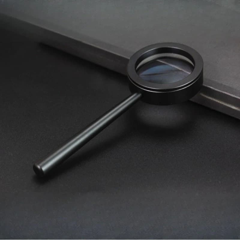 1PCS 2x Handheld Optical Glass Lens HD Reading Magnifier with Metal Construction Magnifying Glass Helping Hands Loupe