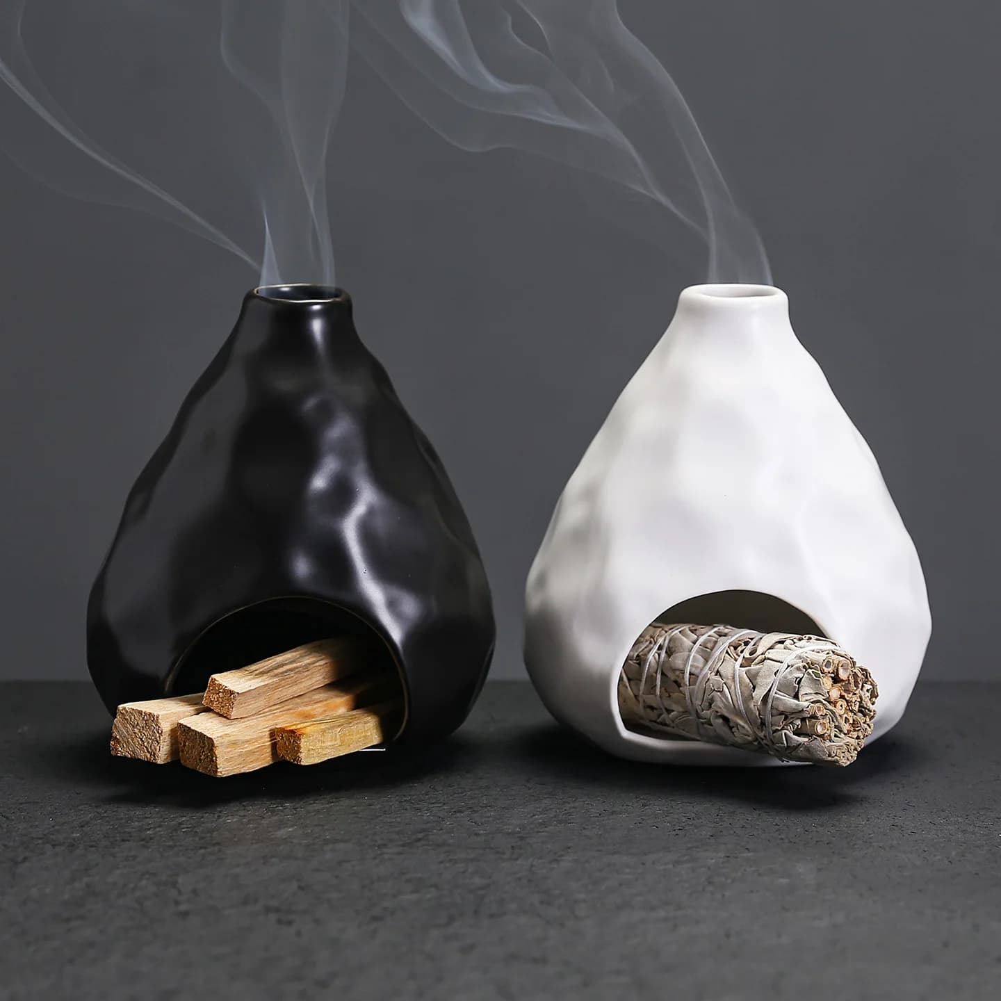 Ceramic Sage Burning Tool Container Creative Atmosphere Ornament Peru Wood Pallet Burning Bracket Pallet