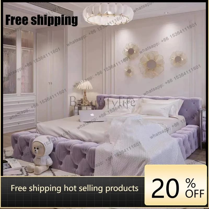 LJY Designs European Double Bed Soft Cheap Australia Storage Modern Double Bed Luxury Japanese Wooden Cama Queen Bedrooms Furnit