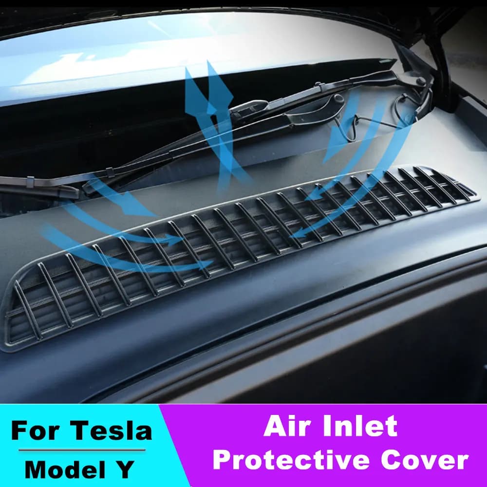 For Tesla  Model Y 2020-2024 Air Inlet Protective Cover Anti-insect Anti-fouling Front Cover Air-conditioning Cover