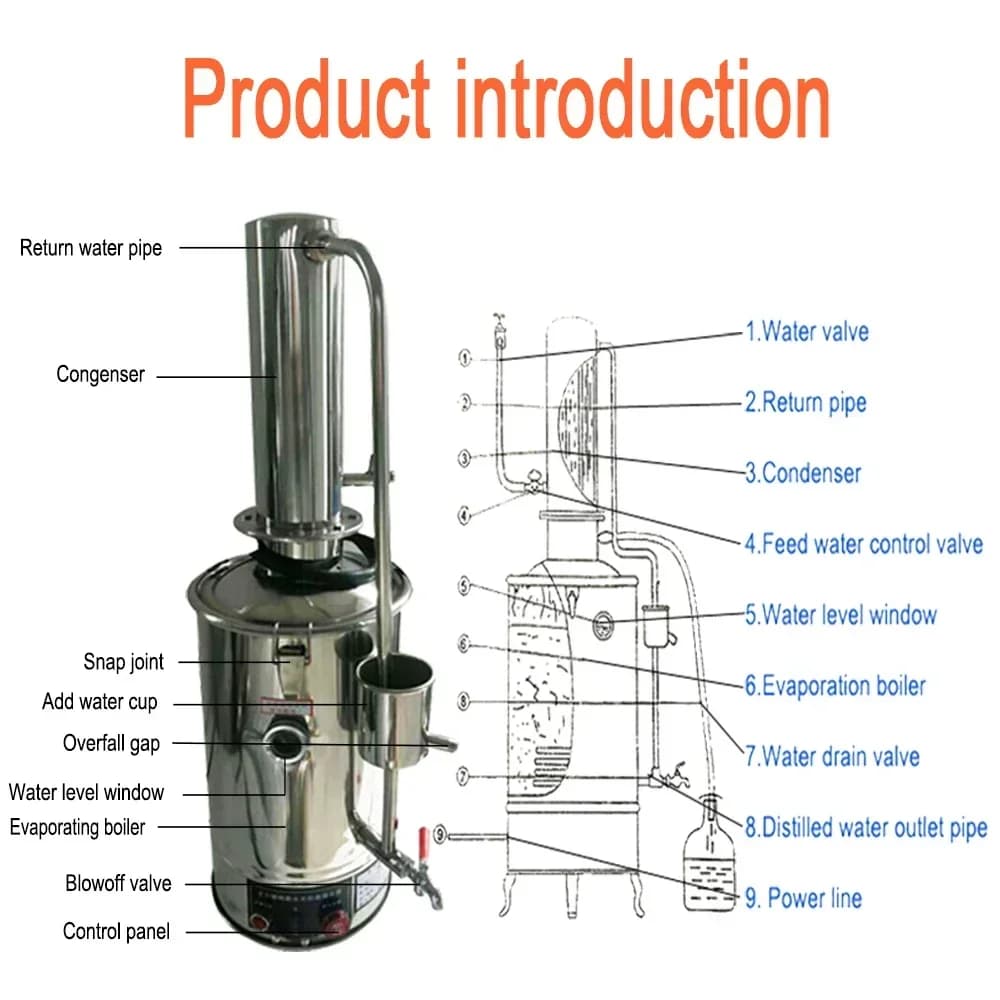 Electric water distillation apparatus Tower-water cut-off protection device Hot sales
