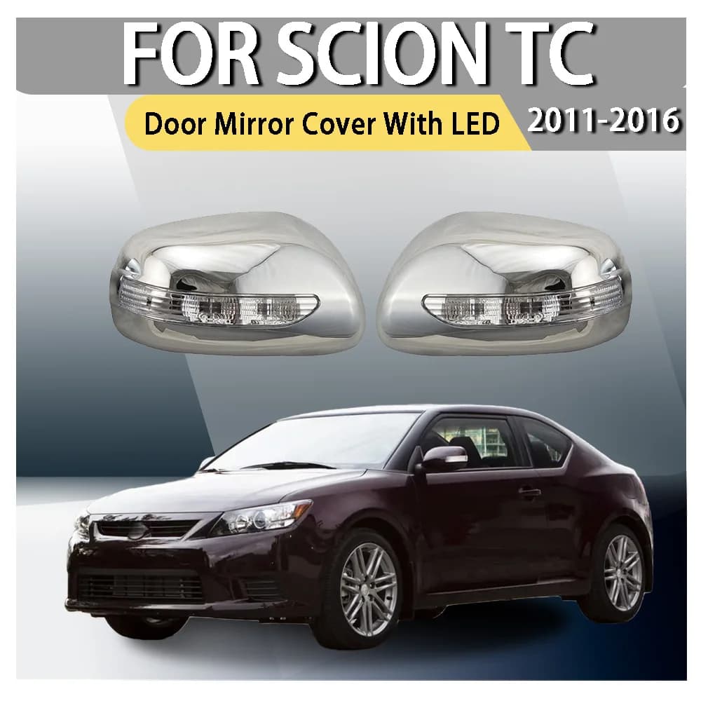 Car Upgrade Car Decoration Door Mirror Cover With LED For Scion tC 2011 2012 2013 2014 2015 2016 Cars Accessories Car Styling