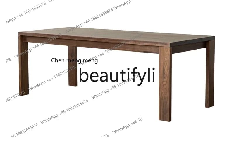 N178 A North American black walnut dining table, all solid wood, household Nordic log furniture desk