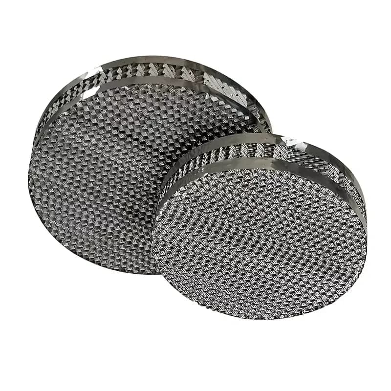 Metal Silk Screen Wire Gauze Structured Packing Metal Perforated Plate Corrugated Structured Packing for Column