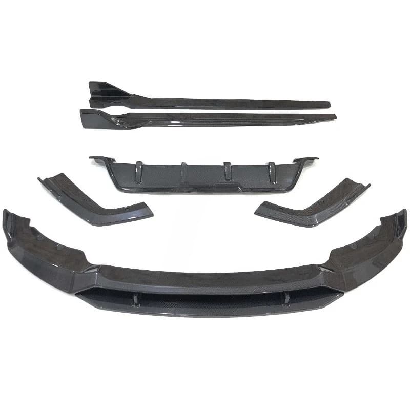 Black Knight Carbon Fiber Body Kits Front Lip Diffuser Side Skirts for  2020-2022