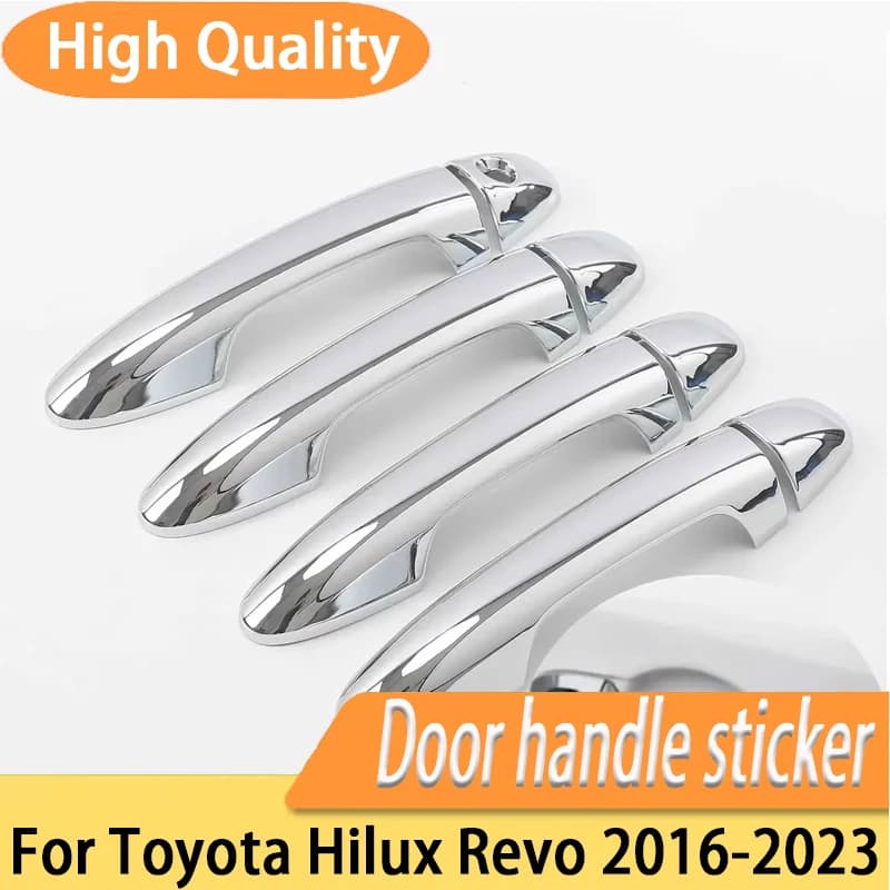 Styling Auto Accessories For Toyota Hilux Revo 2016-2023 Chrome Car Door Handle Bowl Cover Decor Trim Sticker
