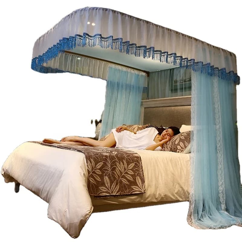 Fluorescent stars glow in the dark Baby girl Dome bed canopy Double bed Mosquito net