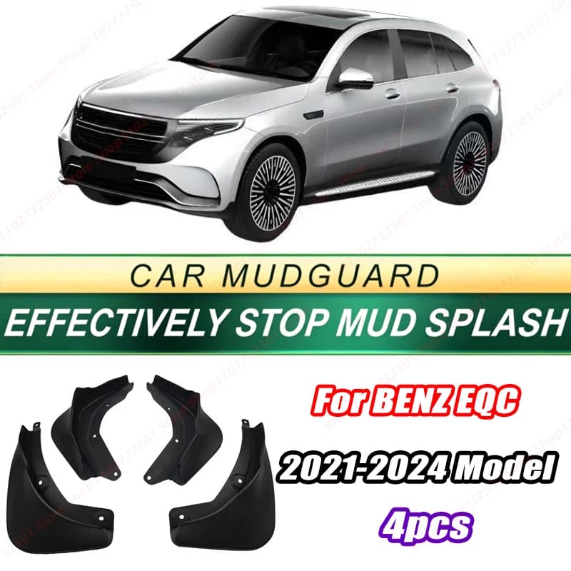 For BENZ EQC 2021-2024 Model 4PCS Front Rear Mud Flaps Splash Guards Fender Mudguards Auto Accessories