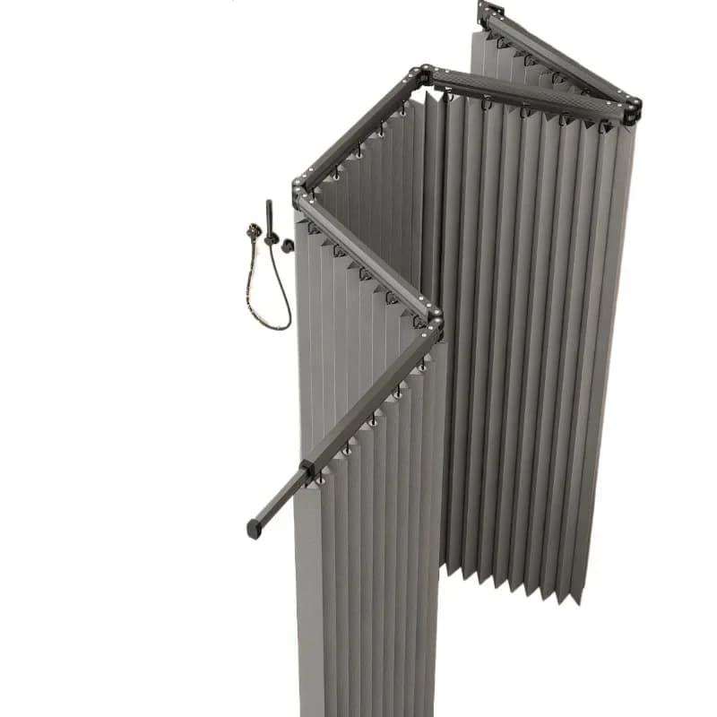 shower curtain frame folding invisible bathroom no punching toilet waterproof partition dry and wet separation shower room